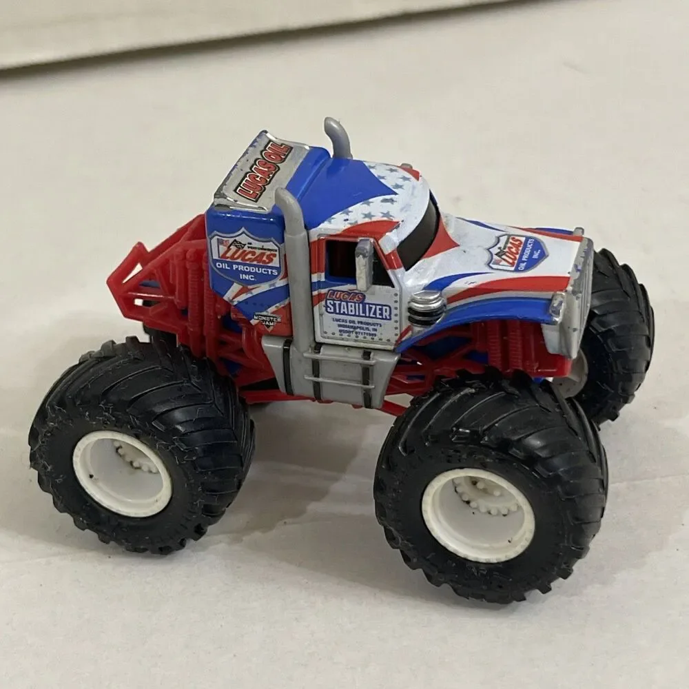 Monster Jam Lucas Stabilizer Red White Hubs Loose Truck 1/64 Diecast